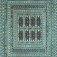 thumbnail image 1 of Ahgly Company Indoor Square Southwestern Light Blue Country Area Rugs, 6' Square, 1 of 4