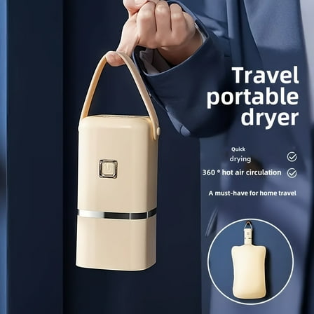 New Travel Portable Mini Dryer with Timer Function – Compact Drying Solution   Drying Bag for Delicates/Underwear/Small Clothes, Ideal for Apartments, Dorms, RVs
v