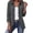 Dark Gray, variant on Gfyviroh Women's Ruffle Trim Fall Jacket Stylish Double Button Detail Open Front Boho Jackets Plus Size Casual Lightweight Outerwear