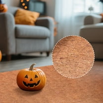 Halloween Village Mat Vintage Brown Plant Fiber Garden Landscape Decoration Mat for Fall Holiday Spooky Rustic Decor