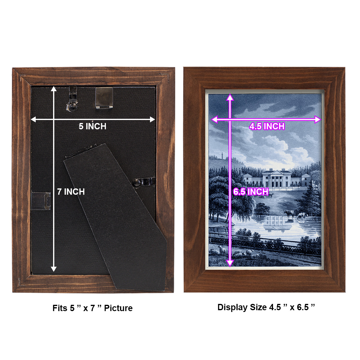 Estate View I -Framed Print w/glass-Chestnut
