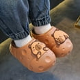 thumbnail image 6 of Cozy Winter Slippers For Boys With Durable Outdoor Sole Soft Lined Indoor Comfort Capybara Character Design Footwear Coffee,36, 6 of 6
