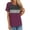 Purple, variant on CHGBMOK Women's T Shirts Short Sleeve Color Block/Solid Tops Casual Summer Tees