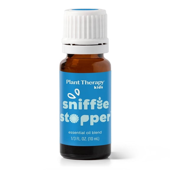 Plant Therapy Kids Sniffle Stopper Essential Oil Blend 10 mL (1/3 oz) Respiratory Support Blend 100% Pure, Undiluted, Natural Aromatherapy