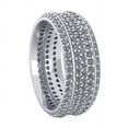 thumbnail image 3 of 3Ct Round Cut Natural Diamond 5Row Anniversary Wedding Eternity Band Ring 18k Gold IJ SI2, 3 of 3
