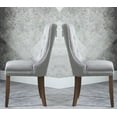 thumbnail image 3 of Set of 2 Dining Chairs Leisure Padded Chair, Tufted Solid Wood Velvet Upholstered Dining Chair with Nailhead Trim& Ring Pull for Kitchen, Living Room, 3 of 8