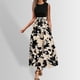 thumbnail image 1 of WILLBEST Vestidos De Lino Para Mujer Vestidos De Verano Para Mujer 2025 Vestido Largo Cruzado De Manga Corta Con Estampado Floral Vestido De Línea A Con Volantes Y Retazos, 1 of 3