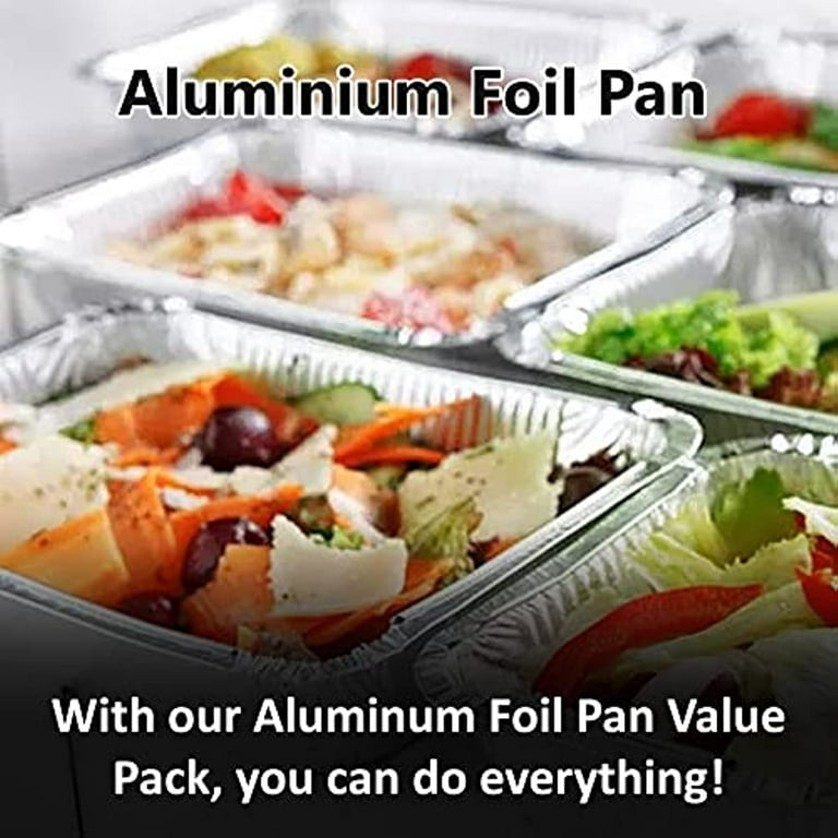 Aluminum Pans 9 X 13 Inch – Disposable Foil Pans for Baking – Thick Aluminum  Tray Safe for Oven Use –Heavy Duty Aluminum Foil Pans for Storing Steaming  & Prepping Food 