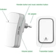 thumbnail image 2 of Timbre inalámbrico autoalimentado que no requiere pilas, alcance de hasta 200 m, 38 tonos de llamada, 3 niveles de volumen, fácil de instalar (blanco), 2 of 5