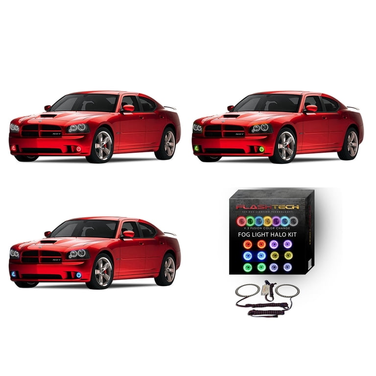 Dodge Charger V.3 Fusion Color Change LED Halo Fog Light Kit 2005-2010