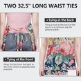 thumbnail image 6 of Pioneer Flower Floral Print Pattern Apron-Garden Aprons for Women with Pockets-Cotton Linen Waterproof Kitchen Cooking Gardening Aprons Adjustable for Kitchen,Cooking,BBQ and Salon 33x27 Inch, 6 of 7