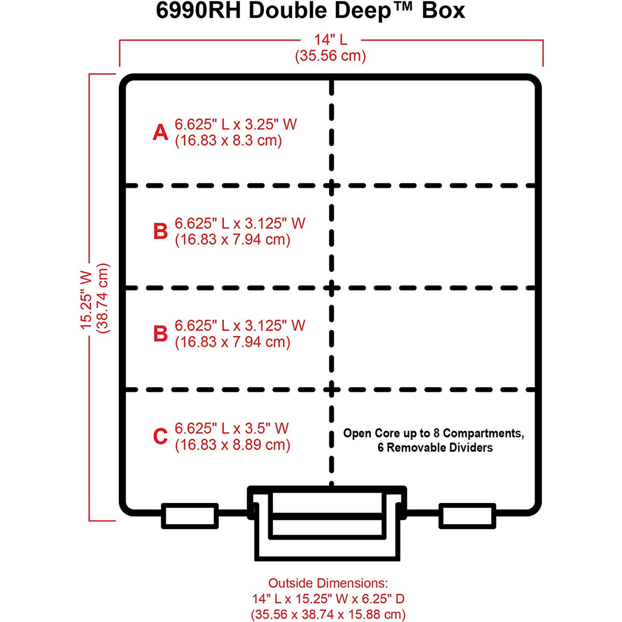 Super Satchel™ Double Deep with Removable Dividers, Aqua Mist accents