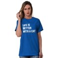 thumbnail image 3 of Life is Better with a Cat Kitty Lover Men's Graphic T Shirt Tees Brisco Brands X, 3 of 6