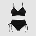 thumbnail image 3 of RUTAYY Women's Bikini Sets Solid Color Swimwear Tankini Summer 2 Piece Swimwear High Waist Bathing Suit Sporty Training Swimsuit, 3 of 3