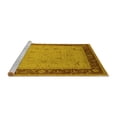 thumbnail image 2 of Ahgly Company Machine Washable Indoor Round Oriental Yellow Industrial Area Rugs, 6' Round, 2 of 4