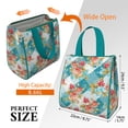 thumbnail image 3 of Pioneer Flower Floral Print Pattern Insulated Lunch Bag for Women & Adults,Large Portable Soft Cooler Lunch Bag,Thermal Food Storage Tote with Pearl Cotton,8.66L,8.75x5.75x9.5 Inch, 3 of 6