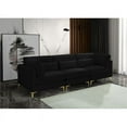 thumbnail image 3 of Meridian Furniture Julia Black Velvet Modular Sofa, 3 of 7