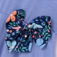 thumbnail image 3 of PatPat Kids Girls Clothes Bowknot Long Sleeve Top Dress Floral Allover Pants Legging 2 Piece Outfits Set Blue Sizes 5-12, 3 of 9