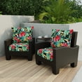 thumbnail image 2 of Jordan Manufacturing 46.5" x 24" Rani Citrus Black Tropical Rectangular Outdoor Deep Seat Chair Cushion Set with Welt, 2 of 11