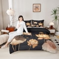 thumbnail image 4 of Homewish Chic Floral Lotus Bedding Comforter Set 2pcs for Female Men Adults,Oriental Style Twin Comforter Sets Microfiber,Exotic Style Breathable Bedding Set,Super Cozy Room Decor,Reversible, 4 of 8