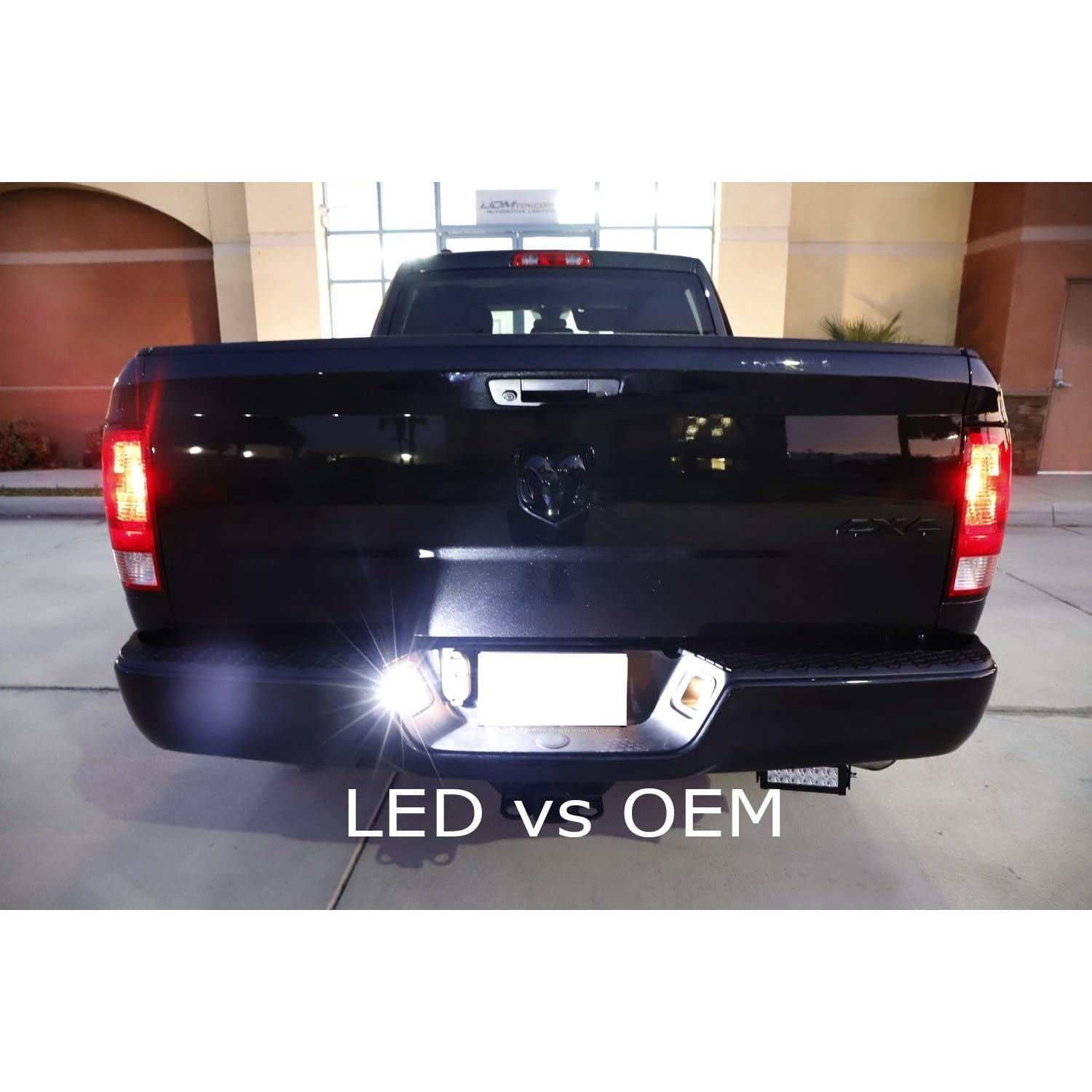 Xenon White White OEM-Fit 3W Full License Plate Light Kit For 2003-18 Dodge RAM 1500 2500 3500, Powered by 18-SMD LED