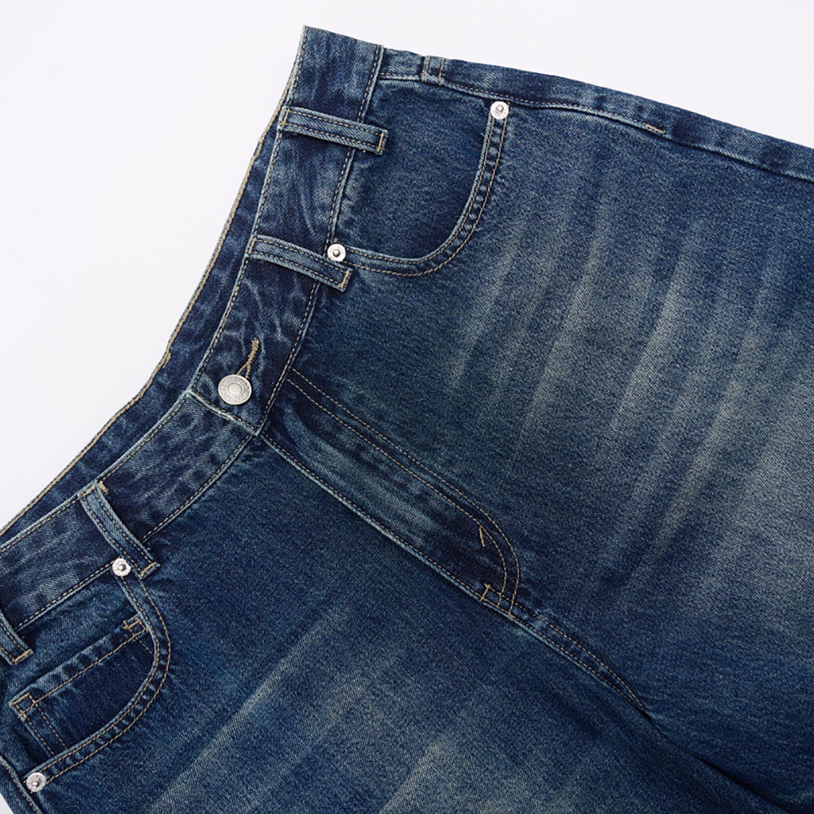 Mens Baggy Jean Shorts Loose Fit Long Denim Shorts Vintage Washed Below Knee Jorts Streetwear Hip Hop