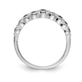 thumbnail image 6 of 14K White Gold Plated Diamond and Sapphire Polished Ring Size 7, 6 of 7