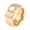 Gold, variant on Minimalist Geometric Ring for Men Women Stainless Stee with Square Cut Clear Stone Statement Jewelry Black Size 8