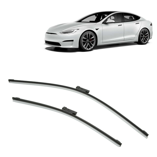 Windshield Wiper Blade, 1076730 00 B Front Left Scratch Free 26in OEM Standard Wiper Blades Replace For Model 3 2017 Onwards