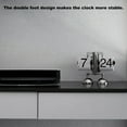 thumbnail image 2 of Automatic Page Turning Clock Stainless Steel Double Foot Small Scales Flip Desk Clock Vintage Living, 2 of 7