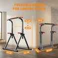 thumbnail image 5 of YYJO Foldable Pull Up Bar Free Standing, 11-Level Adjustable Multi-Function Power Tower Dip Bar, Home Gym Strength Training Equipment, 350LBS Capacity, 5 of 9