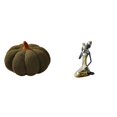 thumbnail image 1 of Almohadas de calabaza de Halloween, figura de mujer africana, adorno decorativo, escultura de resina hecha a mano, material suave, ideal para regalar., 1 of 8