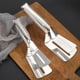 thumbnail image 3 of Pinzas para bistec, pinzas de cocina 3 en 1, espátula de doble cara, pinzas de espátula multifuncionales de acero inoxidable para voltear alimentos de 10,6 pulgadas Clip2, 3 of 5
