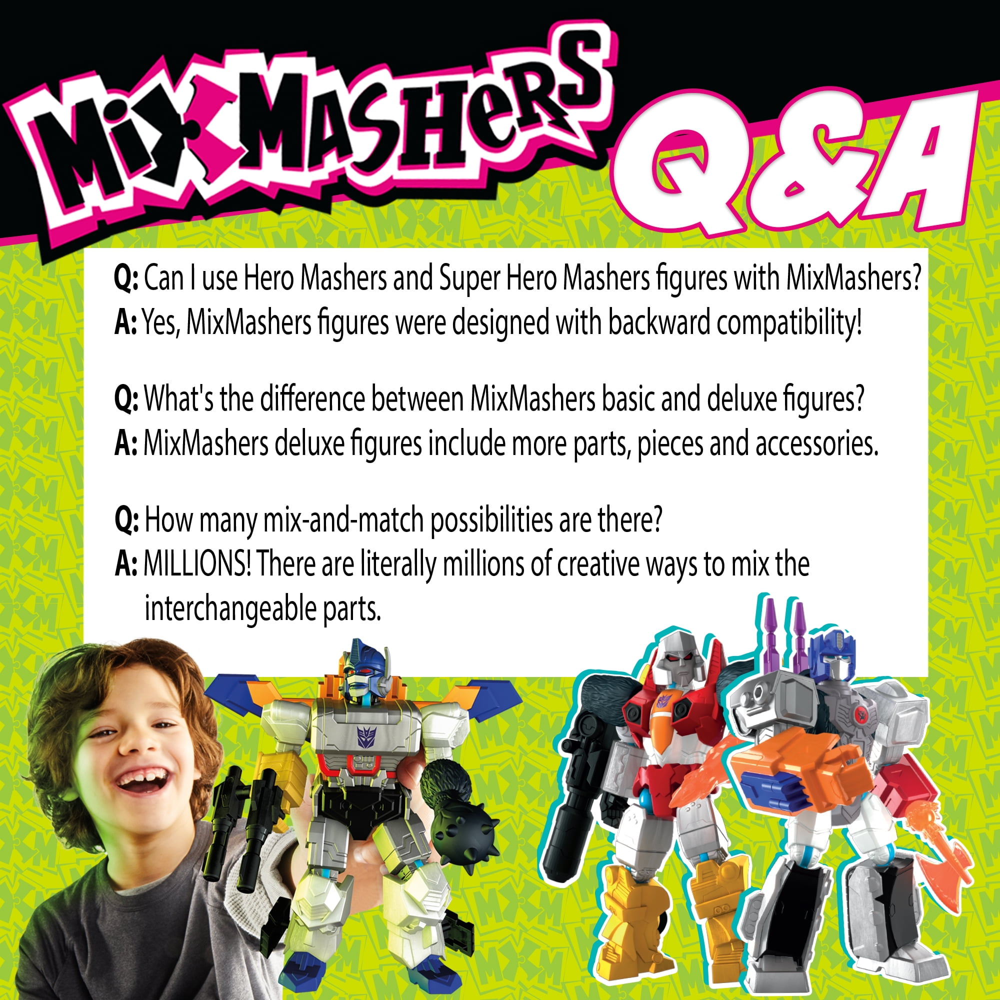 MixMashers Transformers Megatron Toy, 5” (12 cm) Mix-&-Match Deluxe Figure, 4+