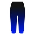 thumbnail image 4 of Scyoekwg Capris for Women Casual Summer Lightweight Mid Waist Gradient Color Capris Joggers Workout Athletic Yoga Pants Ladies Capris (Blue,XXXL), 4 of 6