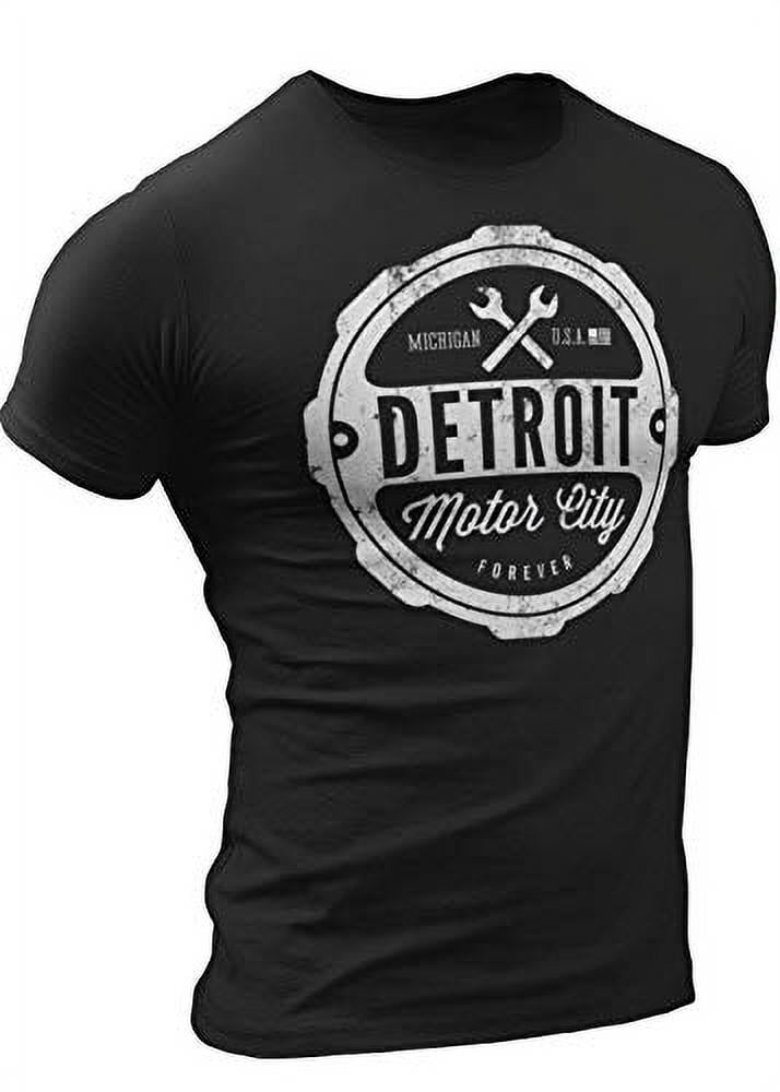 Detroit T Shirts Unisex S M L XL XXL - Motor City Forever T-Shirt Detroit Tee Shirts by Detroitrebels, Women's, Black