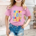 thumbnail image 2 of WMQPNNS 100 Days of School Shirt for Unisex Kids Boys Girls Short Sleeve Tops Graphic Tee Casual Short Sleeve Basic Tops Crewneck Graphic Tees Girls Outfits(Size 12-13 Years,Pink), 2 of 4