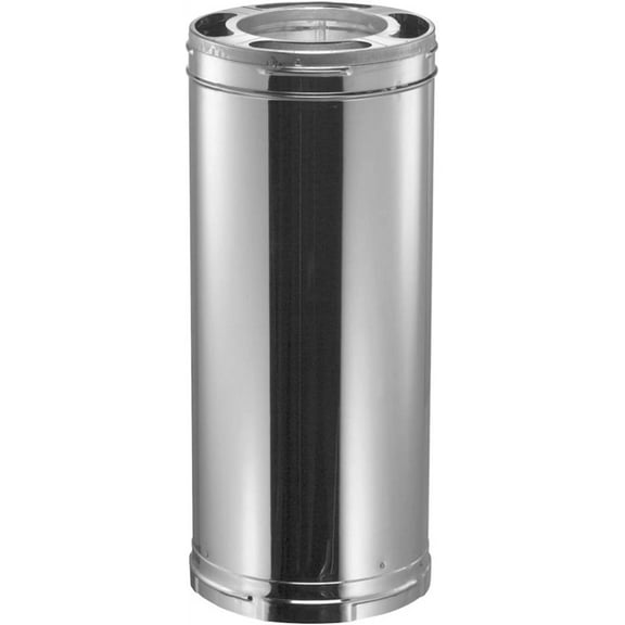 DuraVent DuraPlus Triple-Wall Galvanized Steel Wood Stove Chimney Connector Pipe, 6” x 36”
