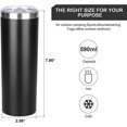 thumbnail image 2 of Gobelet en Acier Inoxydable 20oz Double Paroi Isolé Tasses - Noir, 2 of 5