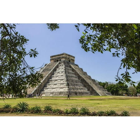 - Ancient step pyramid Kukulkan at Chichen Itza, Mexico. Print Wall Art By Jerry Ginsberg