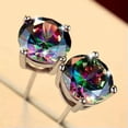 thumbnail image 3 of K-KED Women Fashion Cubic Zircon Drop Earrings Silver Plated Ear Studs Party Wedding-13# Gold Moon & Silver, 3 of 7