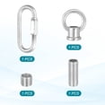 thumbnail image 3 of M10 Fine Thread Lamp Female Loop Holder with M12 Adapter Chain Quick Link, 88 lbs Load Silver Tone, 3 of 7