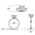 thumbnail image 4 of 14K White Gold Princess Cut Solitaire Diamond Engagement Ring VS1-VS2 Clarity E-F Color for Women, 2 Carat, Size-7.5, 4 of 5