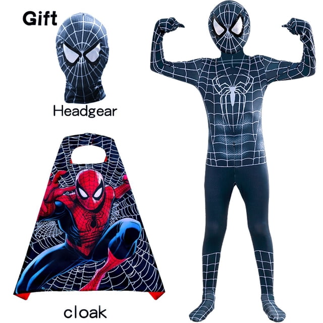Disfraz de spiderman de la película Iron Spider para niños y adultos, máscara adjunta, trajes de fiesta de carnaval, mono de superhéroe Fivean unisex