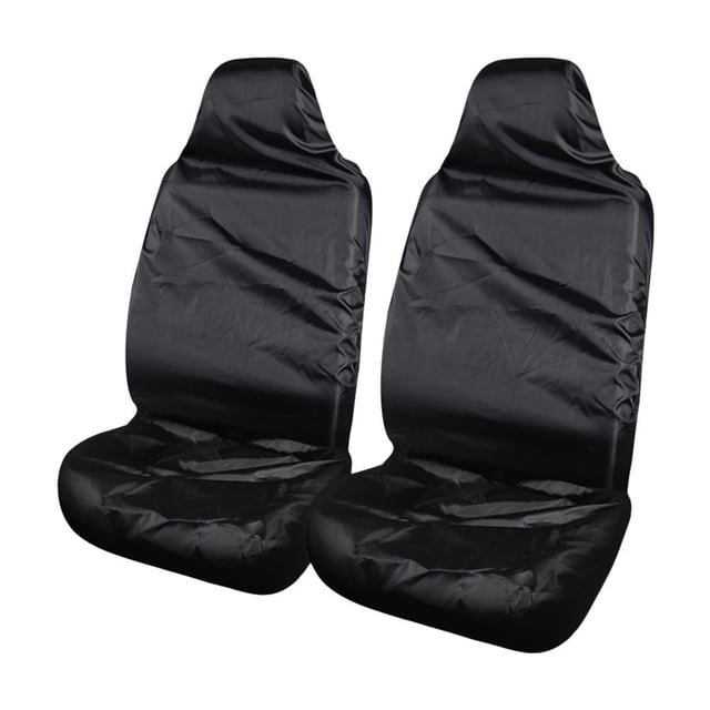 Universal Car Front Seat Covers, Waterproof Oxford Cloth Vehicle Seat Protectors, Durable Interior Protection Against Dirt & Wear, Black, 2 Piece Set