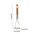 thumbnail image 2 of Stainless Steel Star-Shaped Potato Masher and Wood Egg Whisk for Kitchen Use, 2 of 6