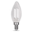 thumbnail image 2 of Feit White Filament B10 E12 (Candelabra) Filament LED Bulb Daylight 100 Watt Equivalence 2 pk, 2 of 18