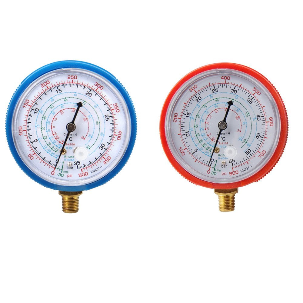 Low and High Gauges CarBole Refrigerant Pressure Gauge for Air Conditioner R410A R134A R22 PSI KPA 