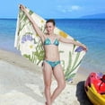 thumbnail image 7 of Vintage Floral Meadow A Spring Flowers Beach Towel 31" x 71", Quick Dry Bath Towel Super Absorbent Lightweight Travel Towel for Beach Yoga Swim Sport Camping Holiday, 7 of 7