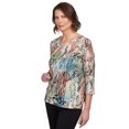 thumbnail image 3 of Alfred Dunner Womens Abstract Tiger Stripe Top, 3 of 6
